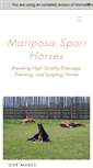 Mobile Screenshot of mariposasporthorses.com